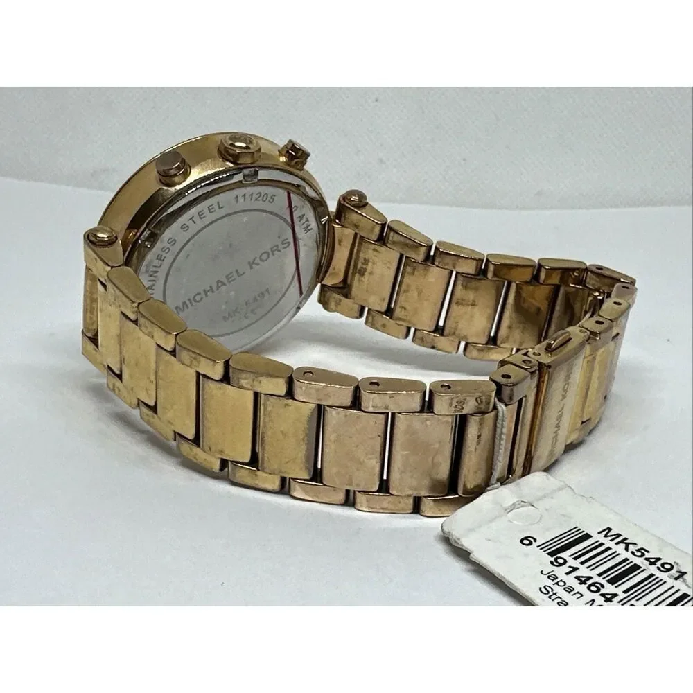 Michael Kors Parker MK5491 Women's Gold Stainless Steel Analog Dial Watch NUL35